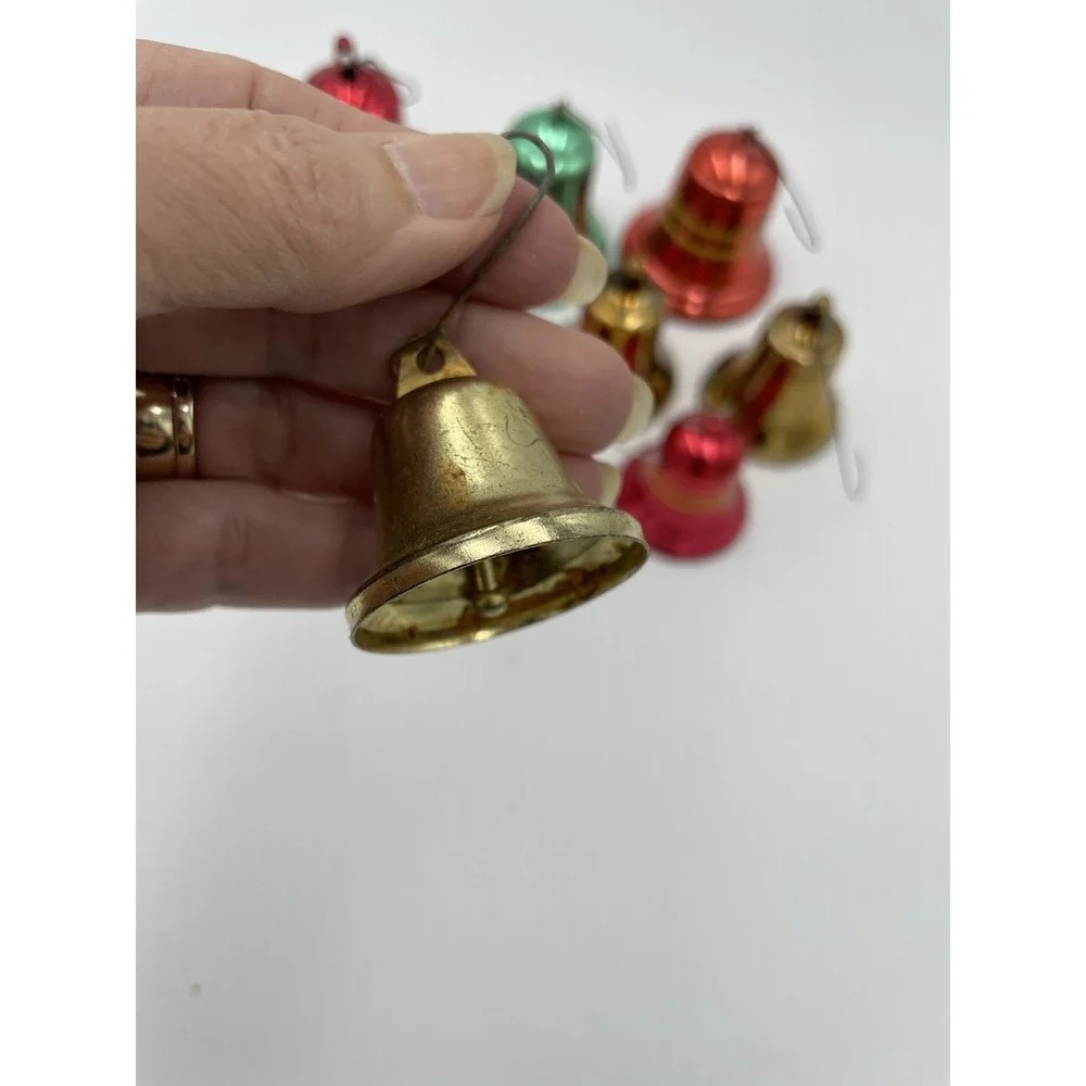 Vintage Lot 14 of  Metal & Plastic MCM Christmas Ornament Bells‎